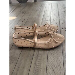 Juicy Couture Fefi Mesh Beaded Embellished Ballerina Ballet Flats Size 6.5